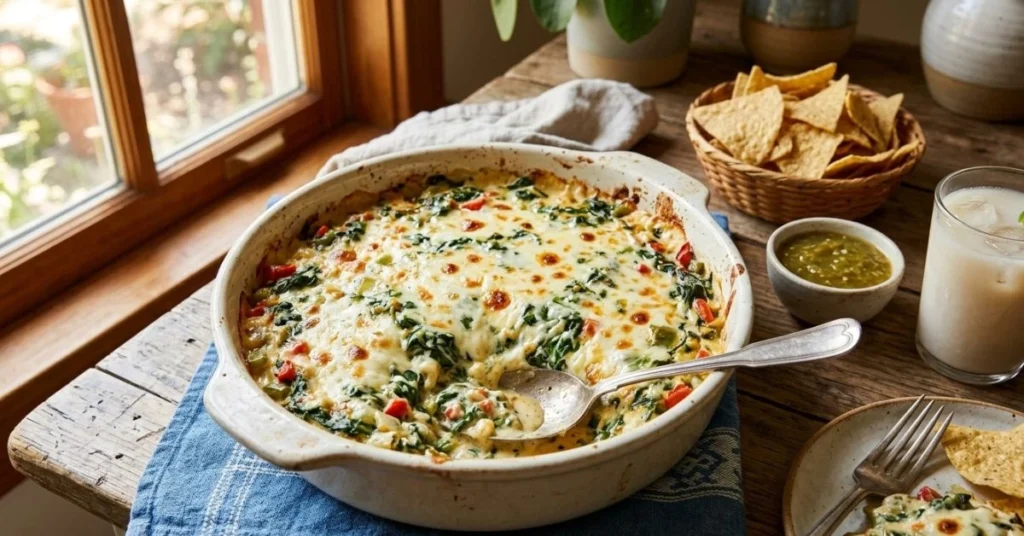 Queso Spinach Bake