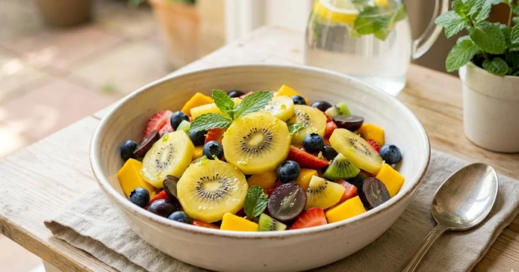 Yellow Kiwi Fruit Salad