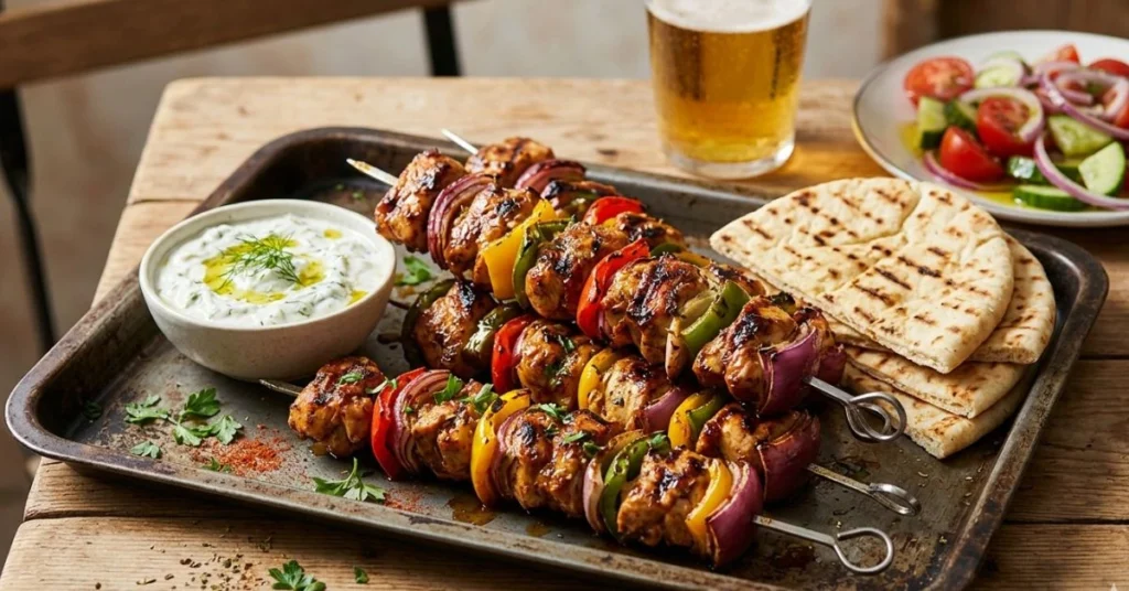Yiros Chicken Skewers